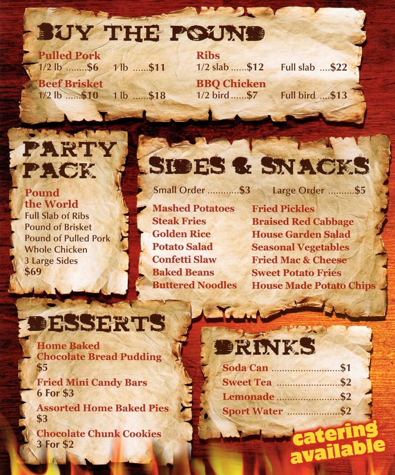 Mo' Greens Roast House BBQ in Manalapan Menu